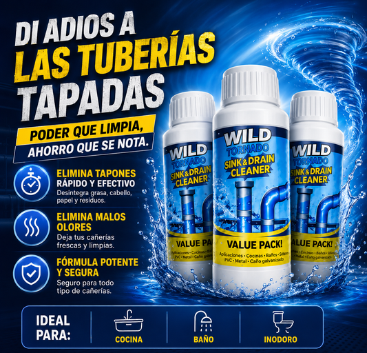 3x1 ¡Mega Promo! Súper Destapador de Cañerías Wild Tornado™ - Destapa absolutamente TODO